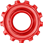 engrane de color rojo
